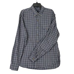 Lands End Shirt Mens M Plaid Flannel Button Front Fall Classic Workwear Heritage